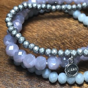 Set of 3 Lizas Faceted Czech Crystal Bracelets New